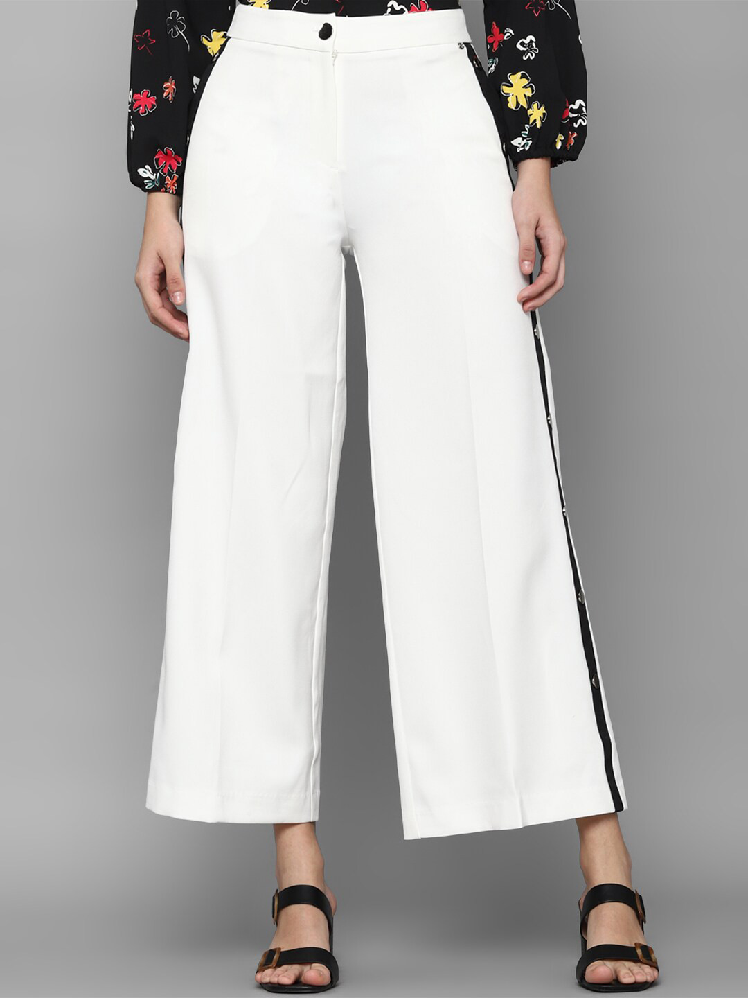 Allen Solly Woman Casual Wide Leg Trousers