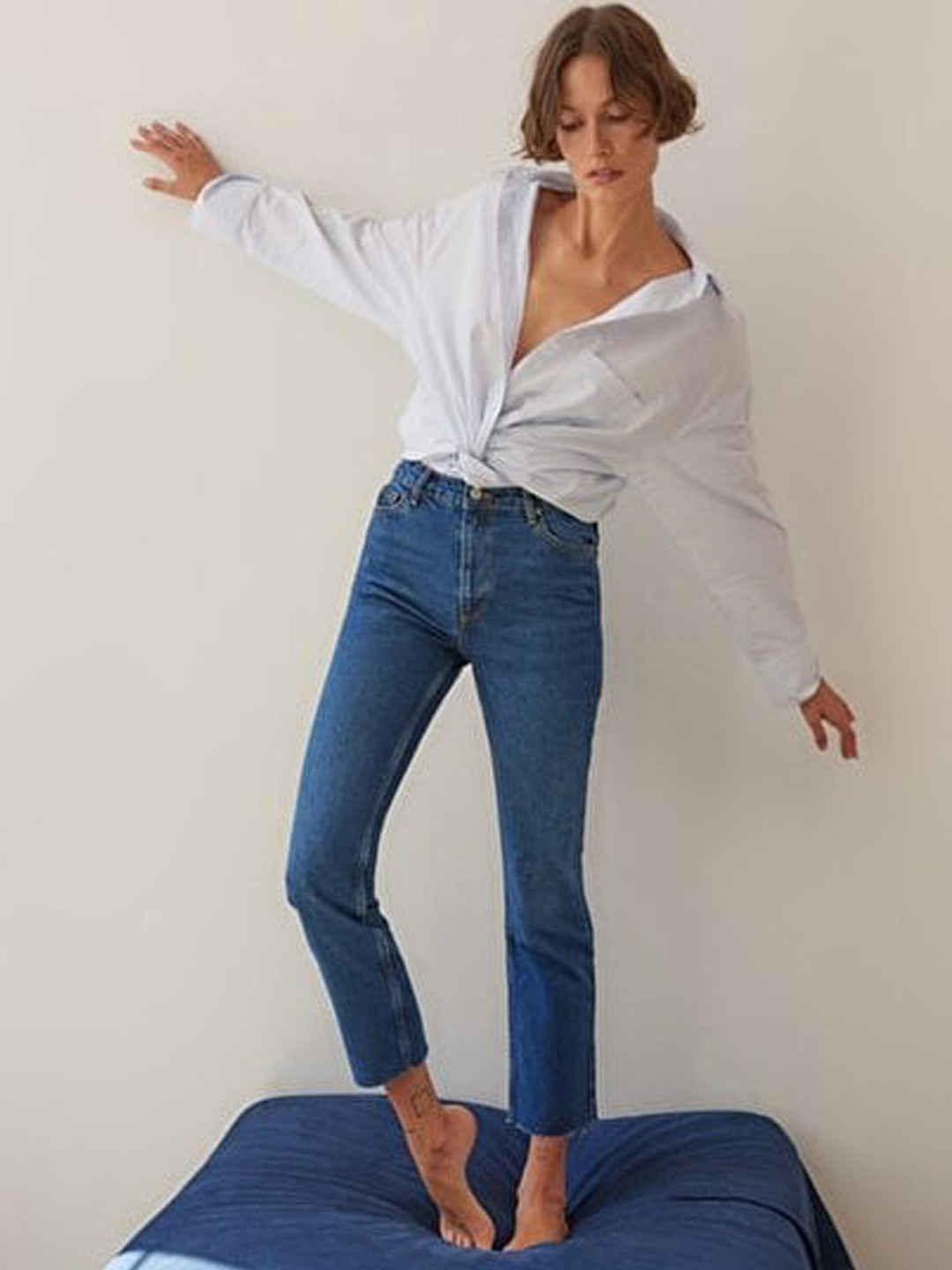 Trendyol Women Clean Look With belt loops Mid-Rise Cotton Skinny Fit Jean