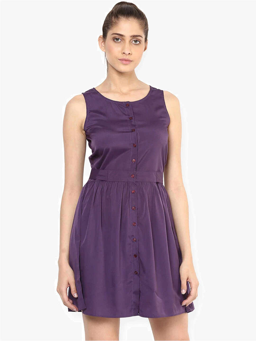 Magnetic Designs Women Purple Crepe Dress