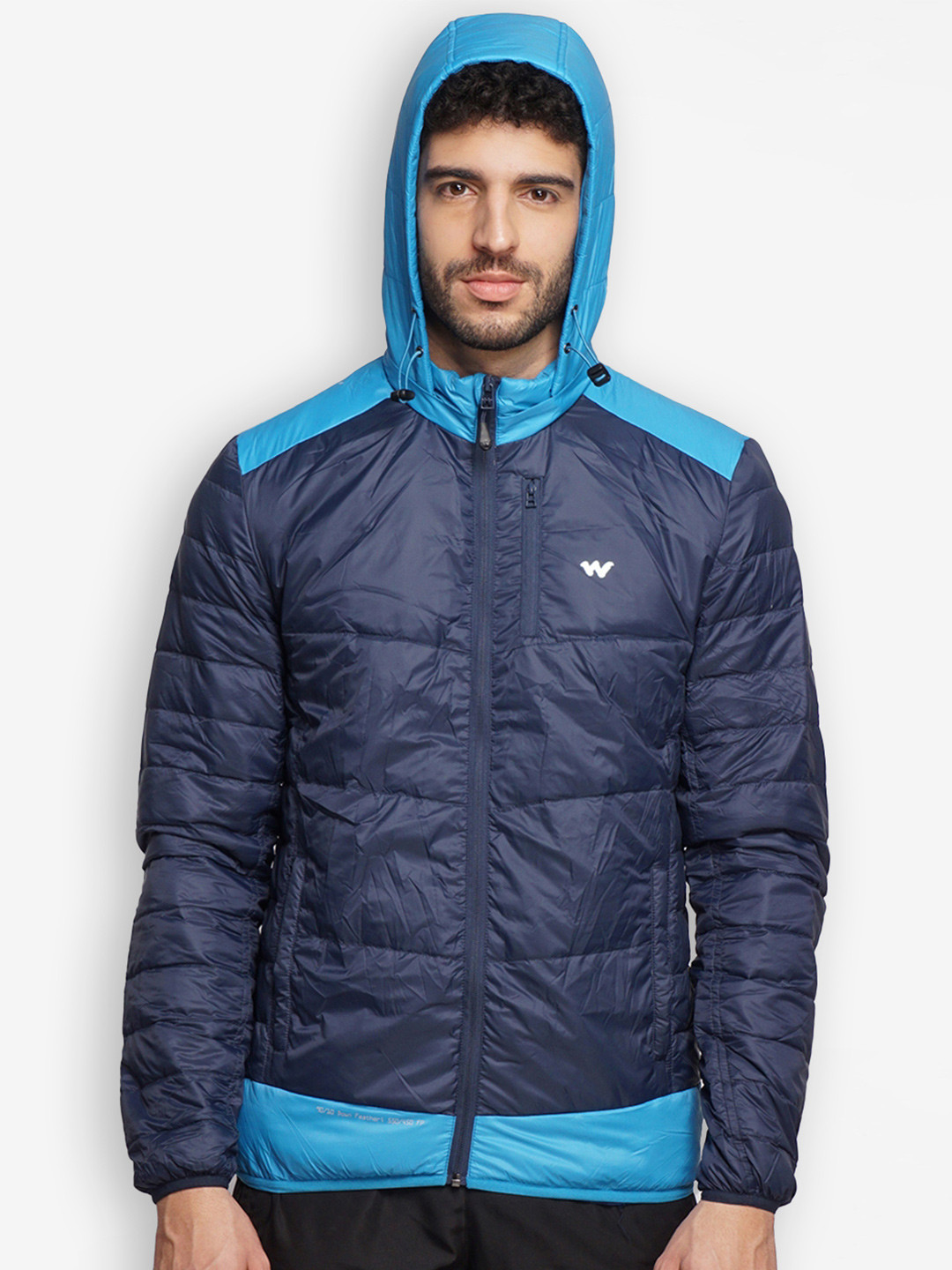 Wildcraft Men Navy Blue & Blue Colourblocked Water Resistant Outdoor Bomber Jacket