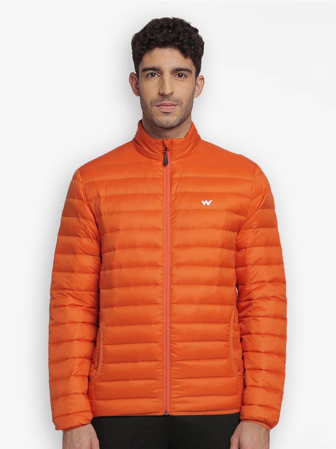 Wildcraft Men Orange Water Resistant Outdoor Puffer Jacket