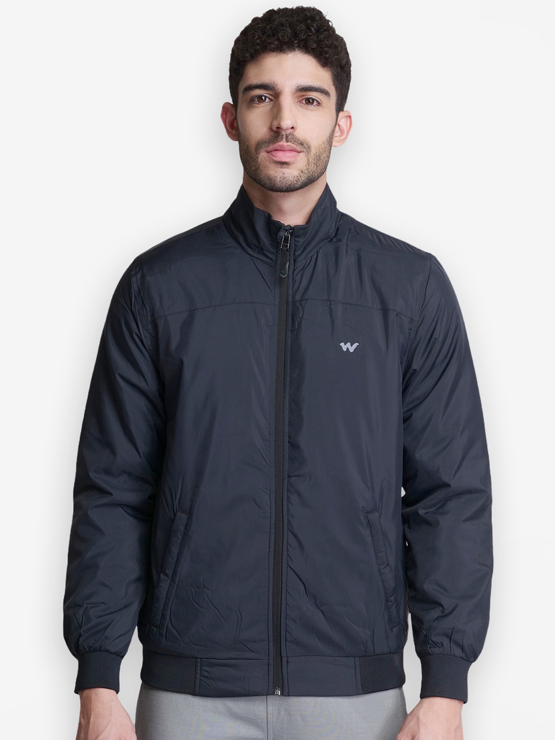 Wildcraft Men Black Water Resistant Quilted Outdoor Classic Bomber Jacket