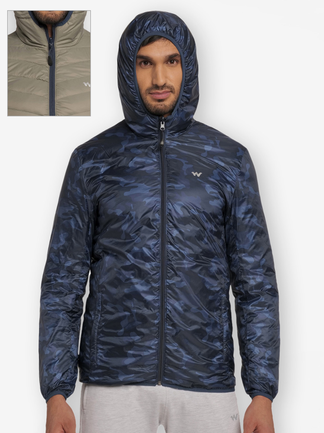Wildcraft Men Navy Blue Water Resistant Outdoor  Reversible Sporty Jacket
