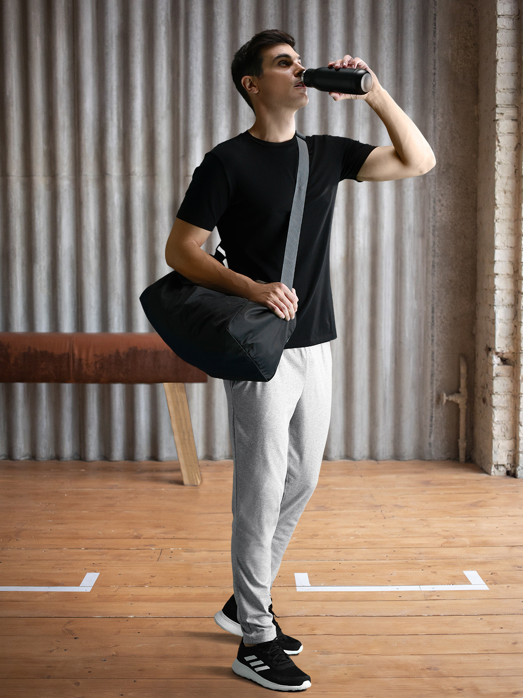 ADIDAS Men Essential Single Jersey Open Hem Track Pants