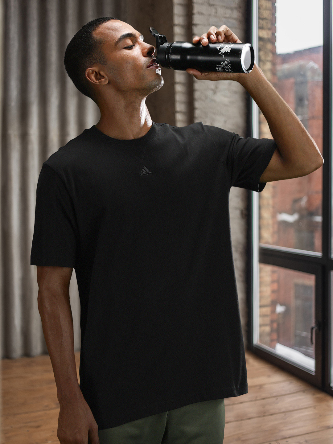 ADIDAS Oversized Fit Pure Cotton T-shirt