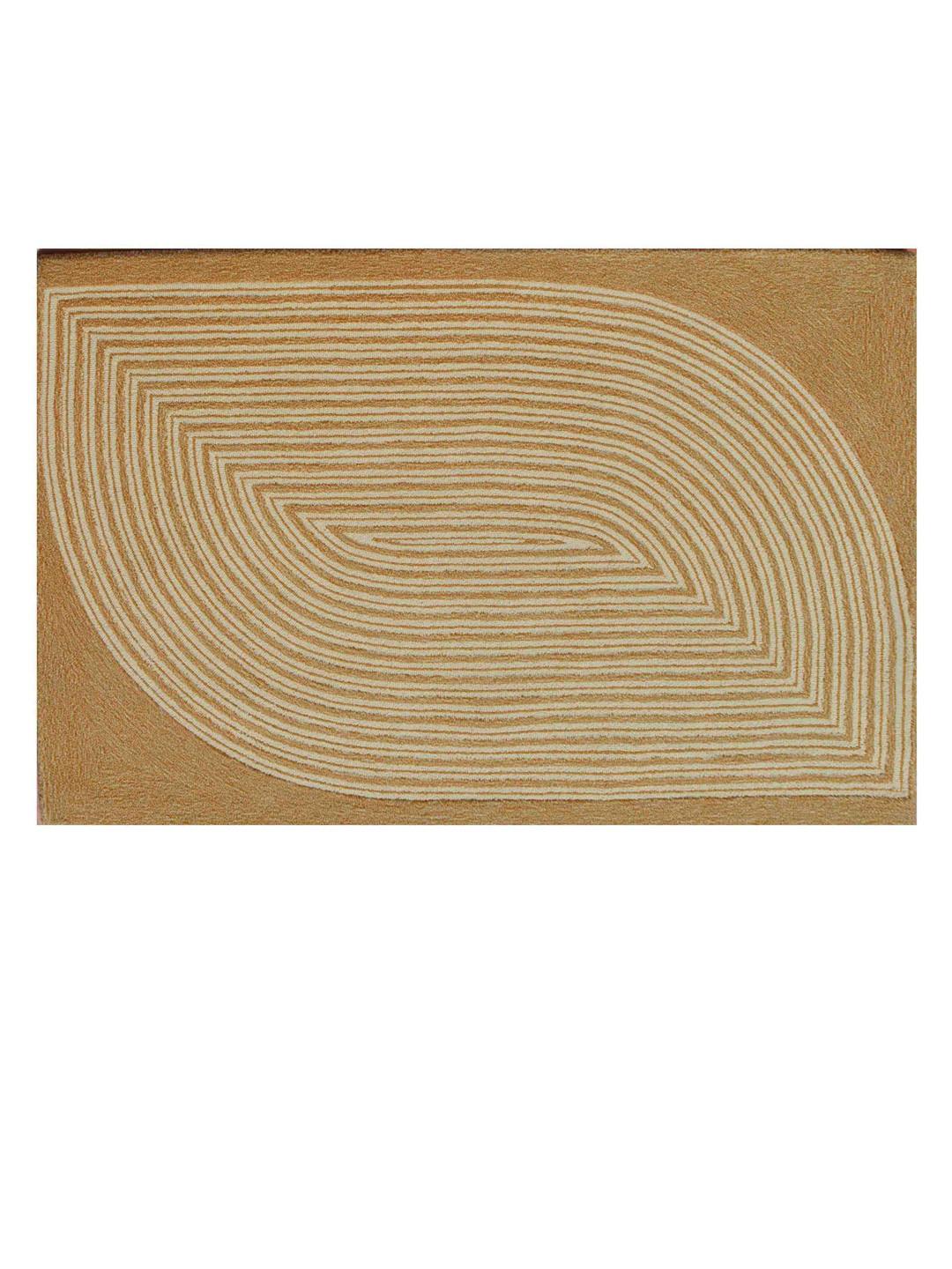 PRESTO Gold-Toned Abstract Tufted Wool Carpet