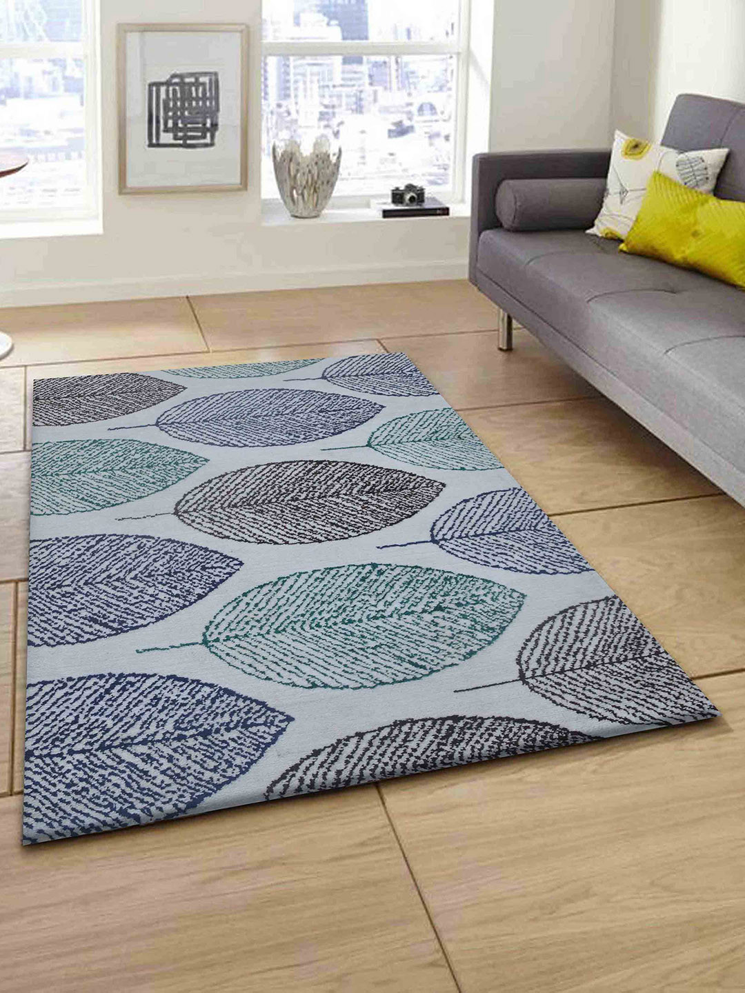 PRESTO Brown & Green Floral Polyester Carpet