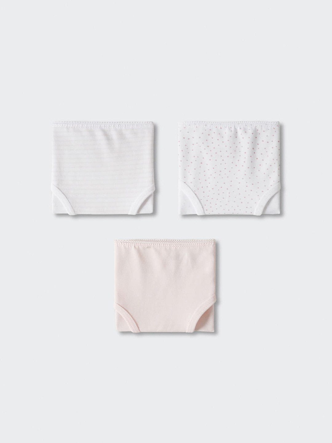 Mango Kids Girls Pack of 3 Sustainable Cotton Hipster Briefs- 37043255