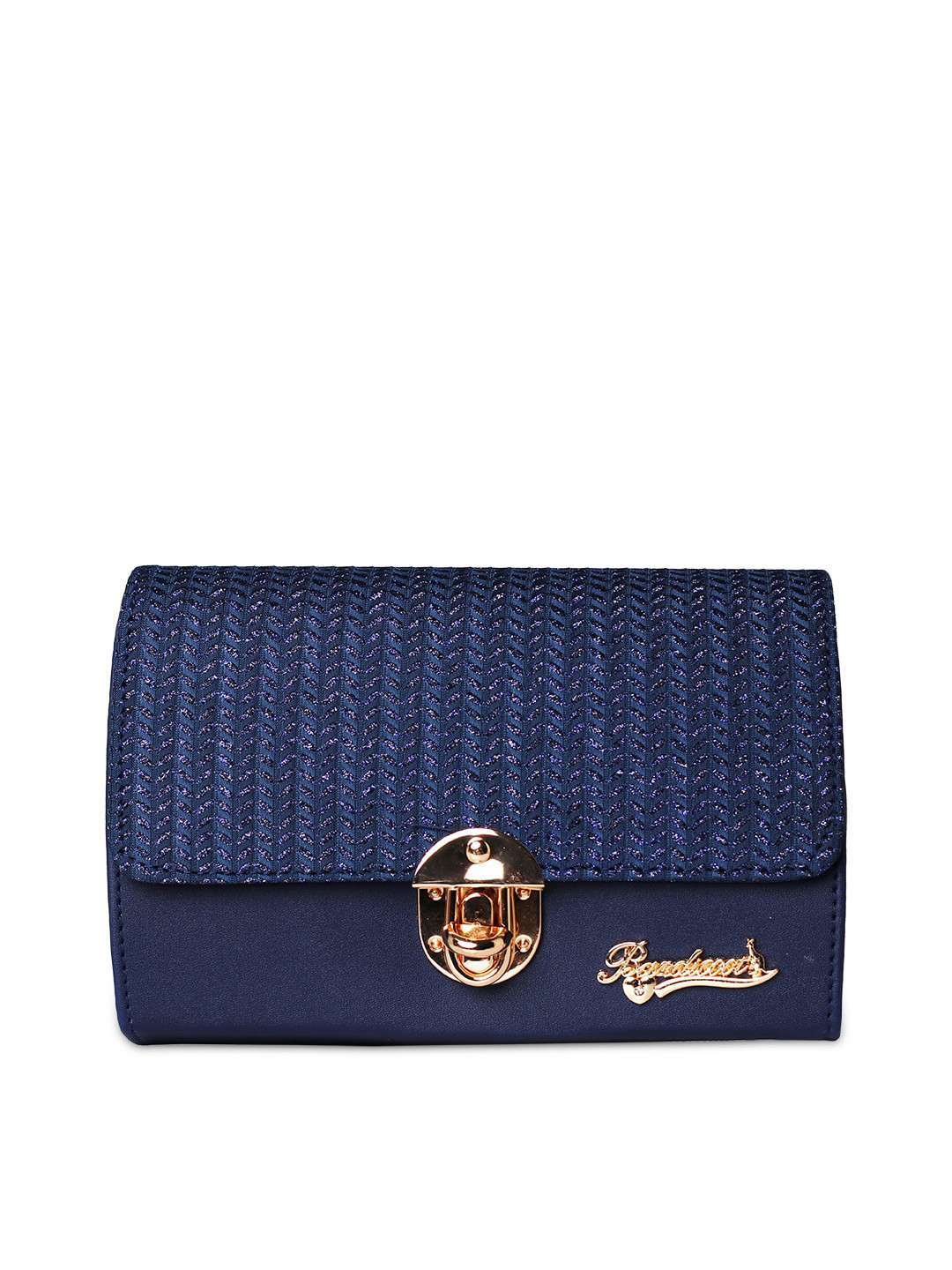 BANDICOOT Navy Blue Embellished Structured Sling Bag