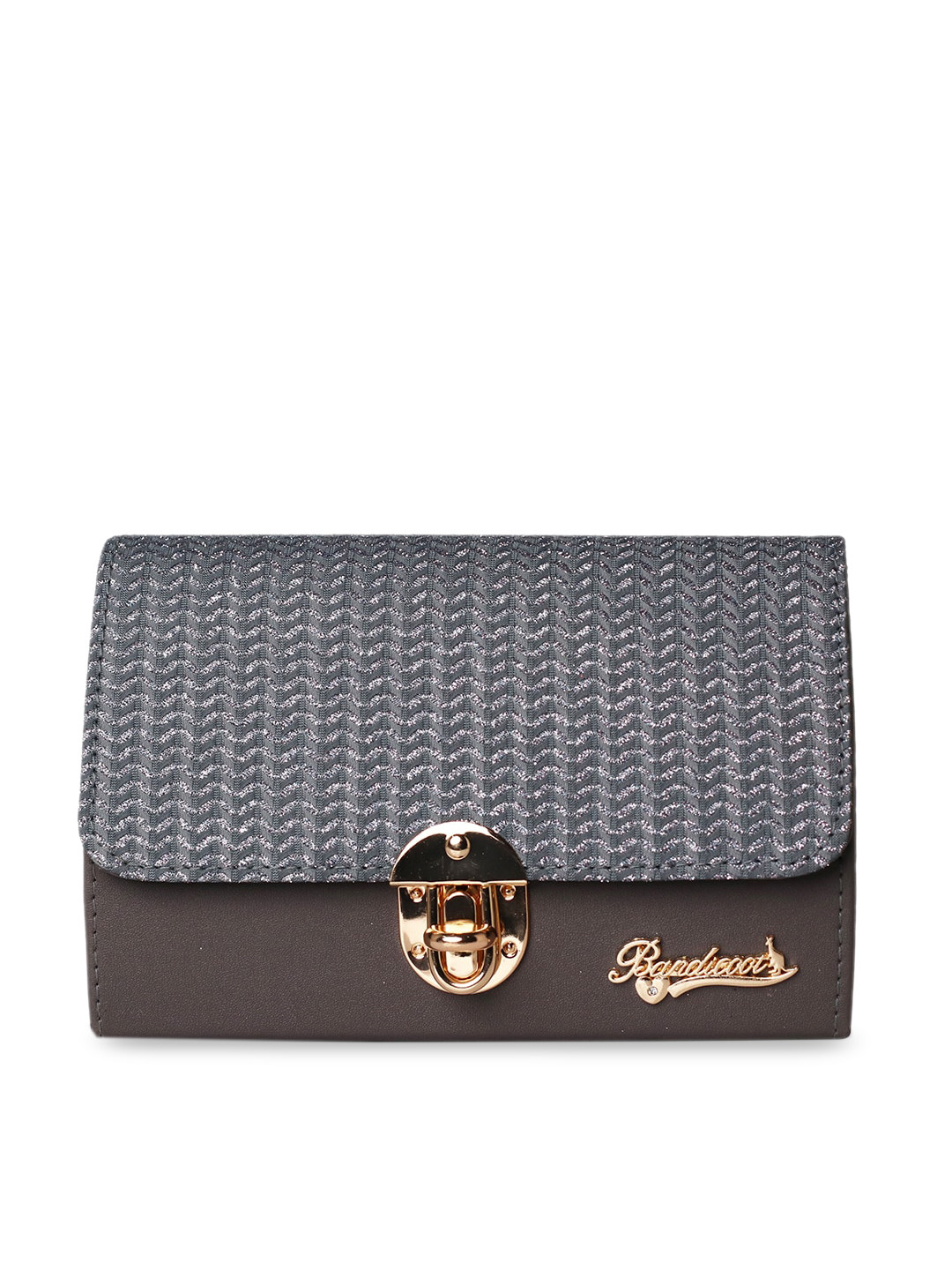 BANDICOOT Grey Embellished Structured Sling Bag