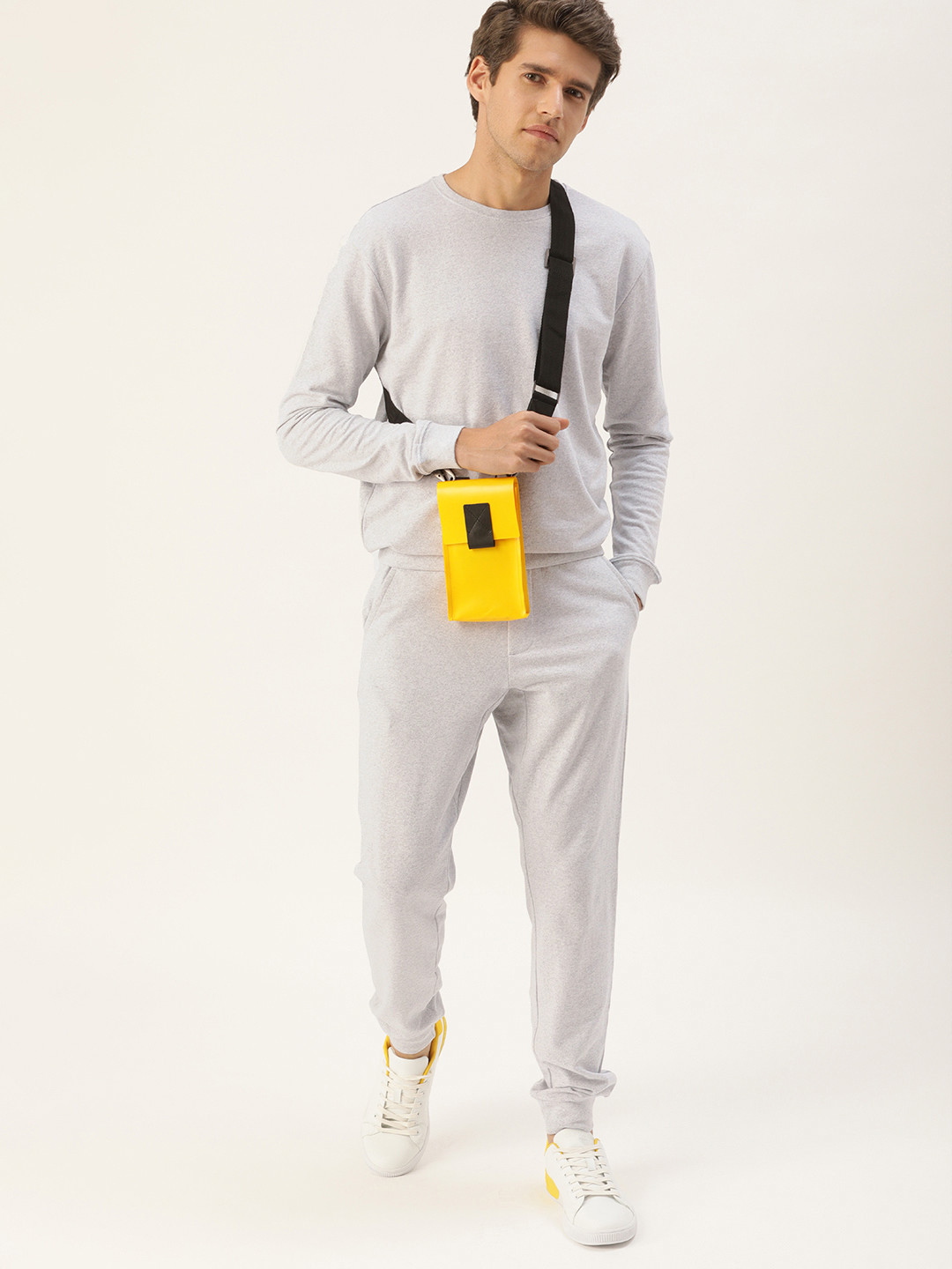 Kook N Keech Men Grey Solid Sweatshirt and Joggers
