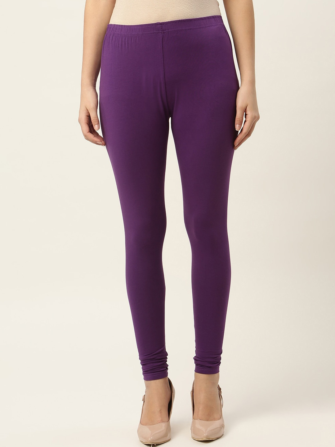 Leggins Femvy Buy HASRI Women Purple Solid Churidar Length