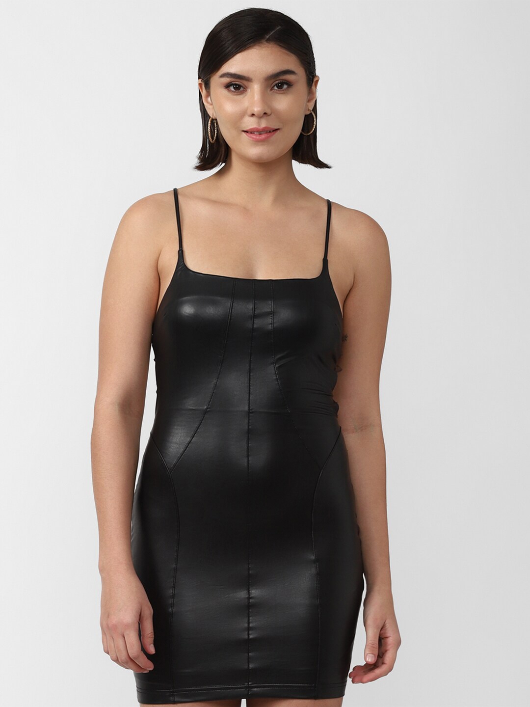 Buy FOREVER 21 Black Bodycon Mini Dress Myntra