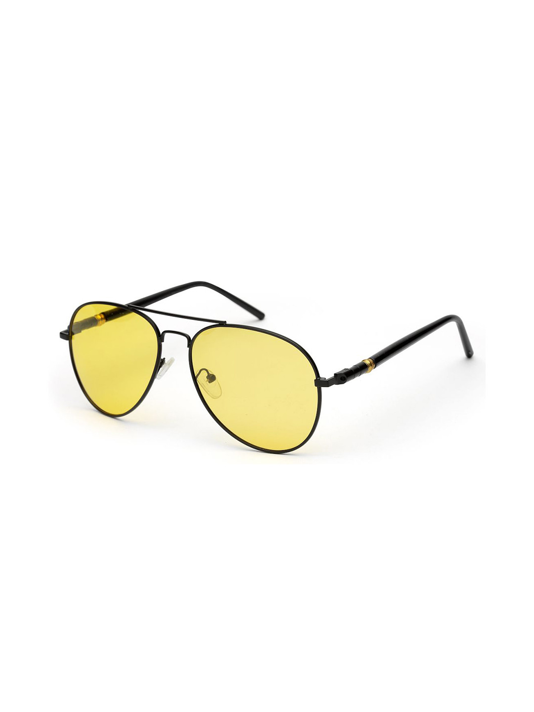 YourSpex Yellow Lens & Black Aviator Sunglasses with UV Protected Lens