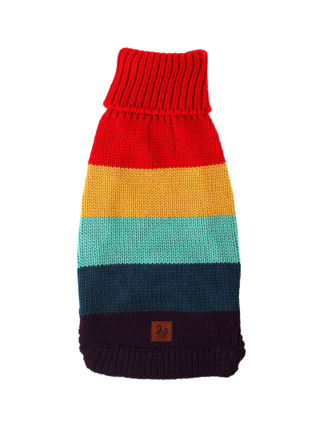 LANA PAWS Unisex Red & Yellow Self Design Dogs Sweater