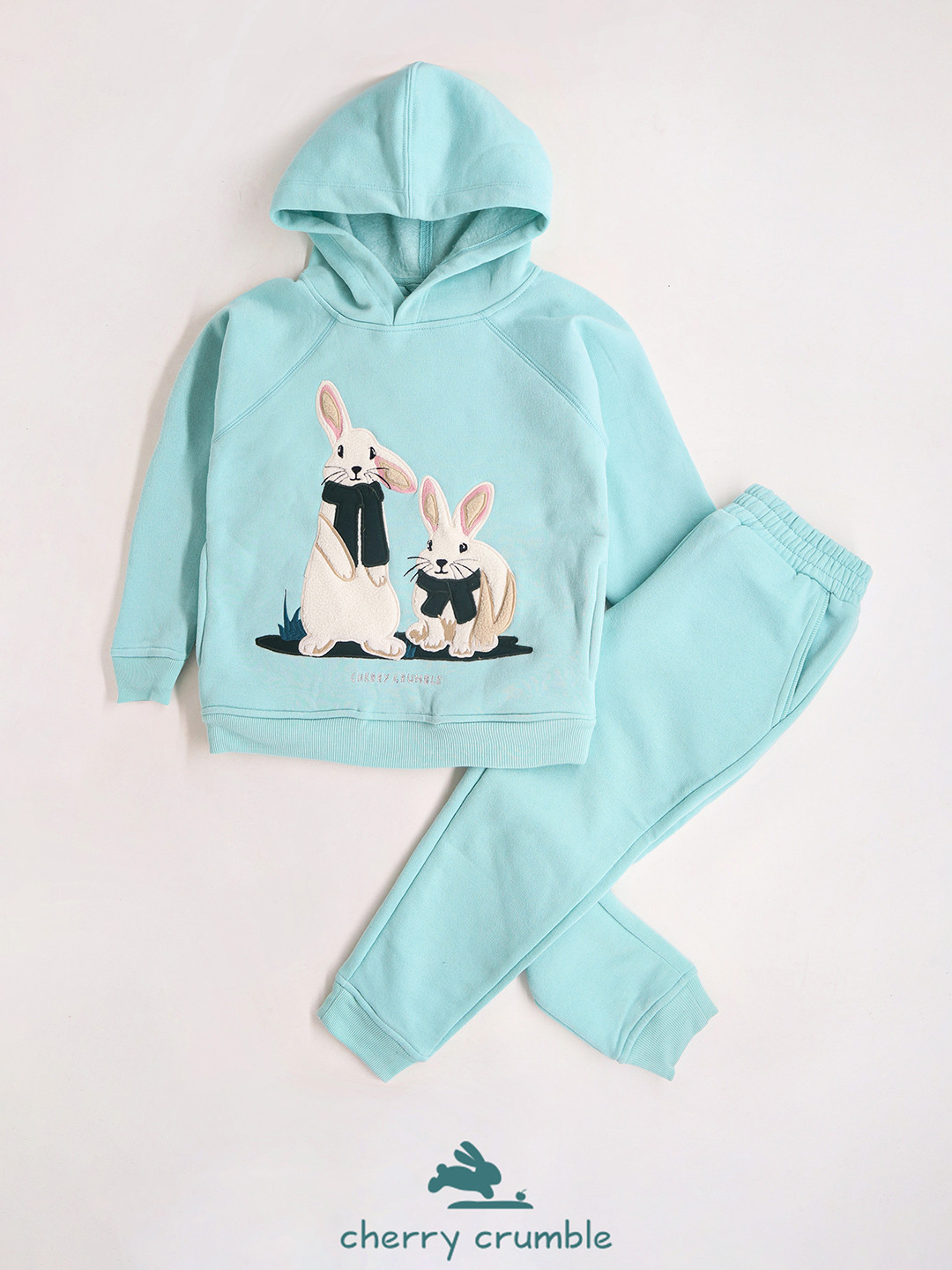 Cherry Crumble Unisex Kids Green & White Top with Trousers