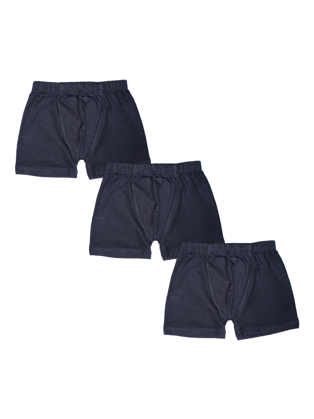 KiddoPanti Boys Pack Of 3 Black Solid Boxers