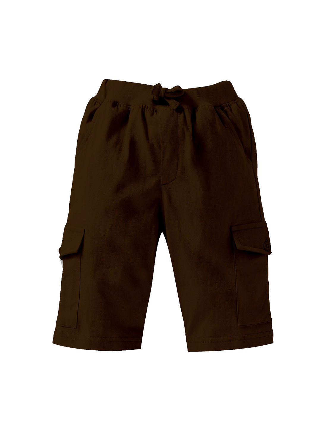 KiddoPanti Boys Brown Cotton Shorts