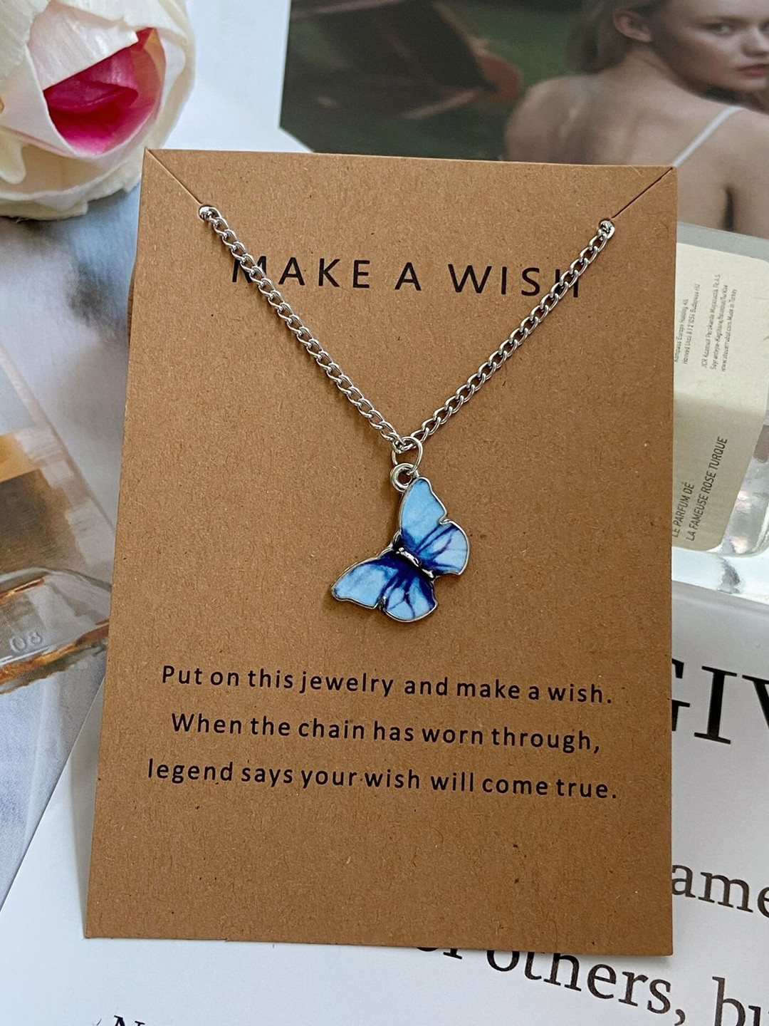 Pinapes women Yellow & Blue Pack Of 2 Silver-Plated Chains