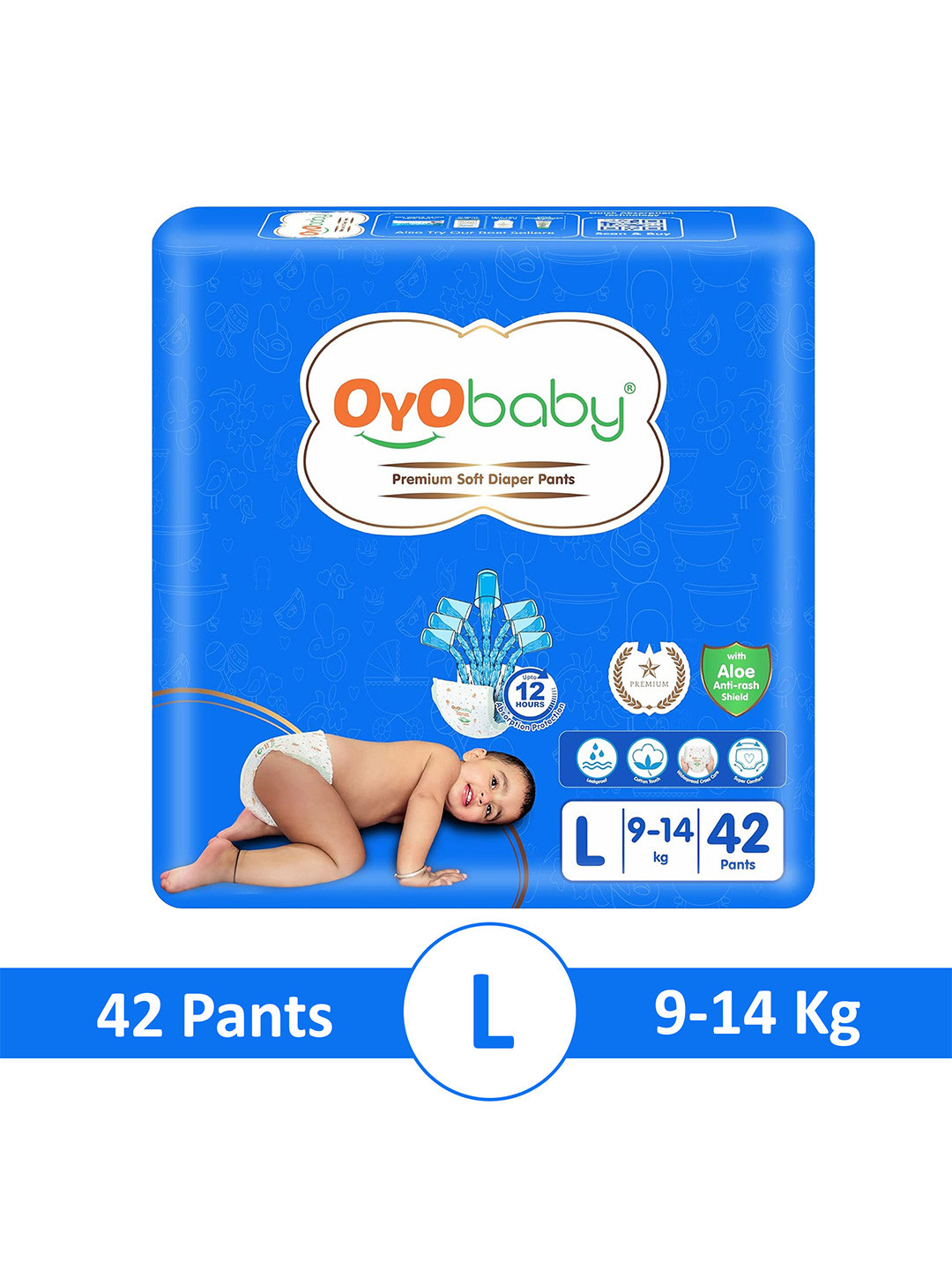 OyO Baby Kids New Born Animal Print-Large Premium Pants Diapers