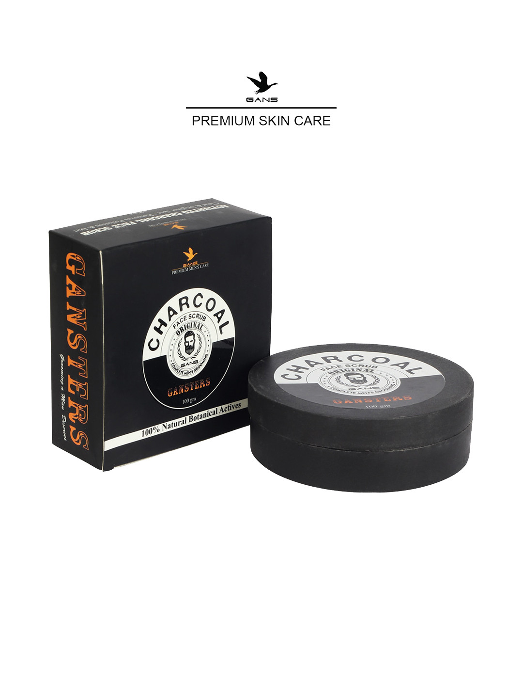 Gans Charcoal Face Scrub with 100% Natural Botanical Actives - 100 g