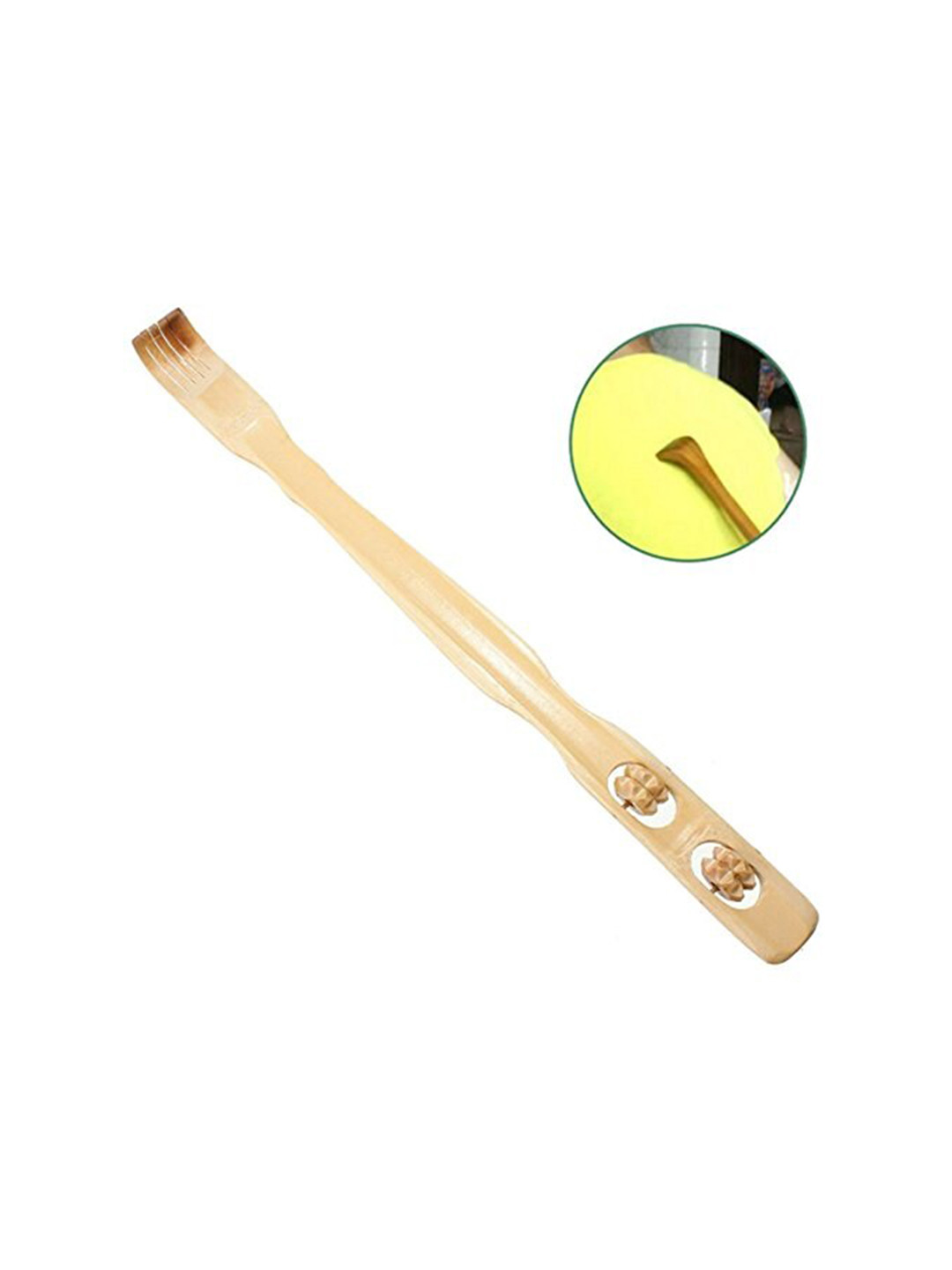 Alexvyan Brown Solid Wooden Bamboo Massager Back Scratcher