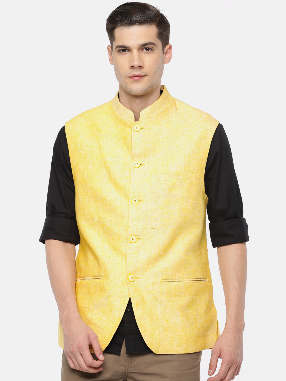 ColorPlus Linen Nehru Jacket