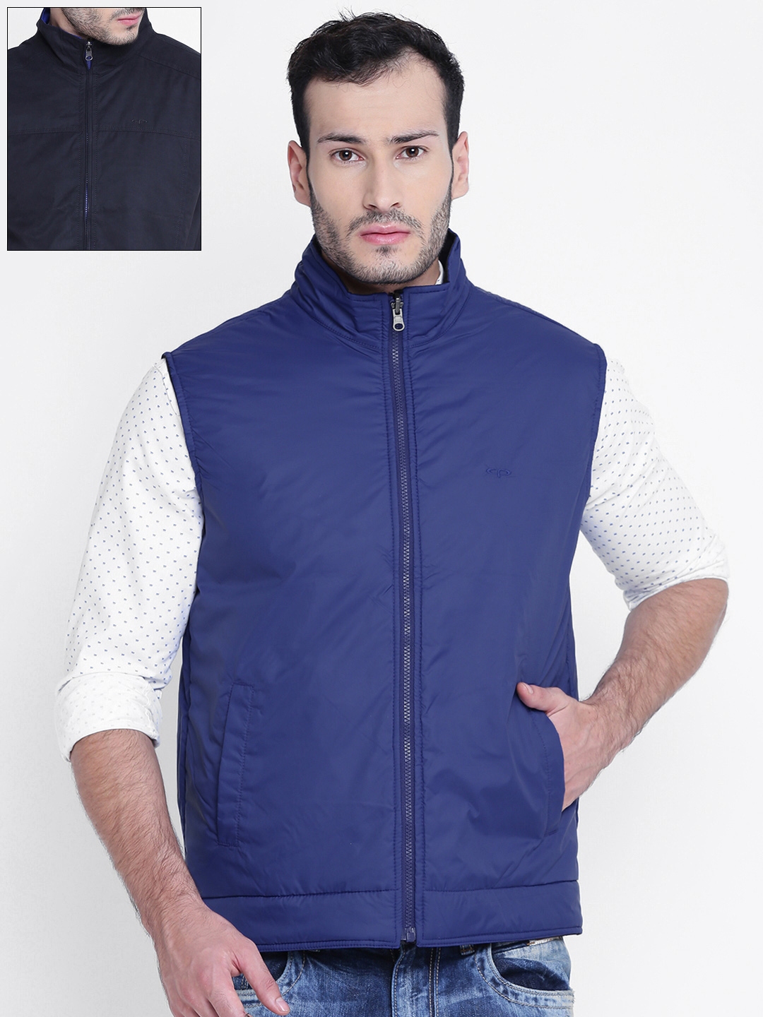Reversible sleeveless sale jacket