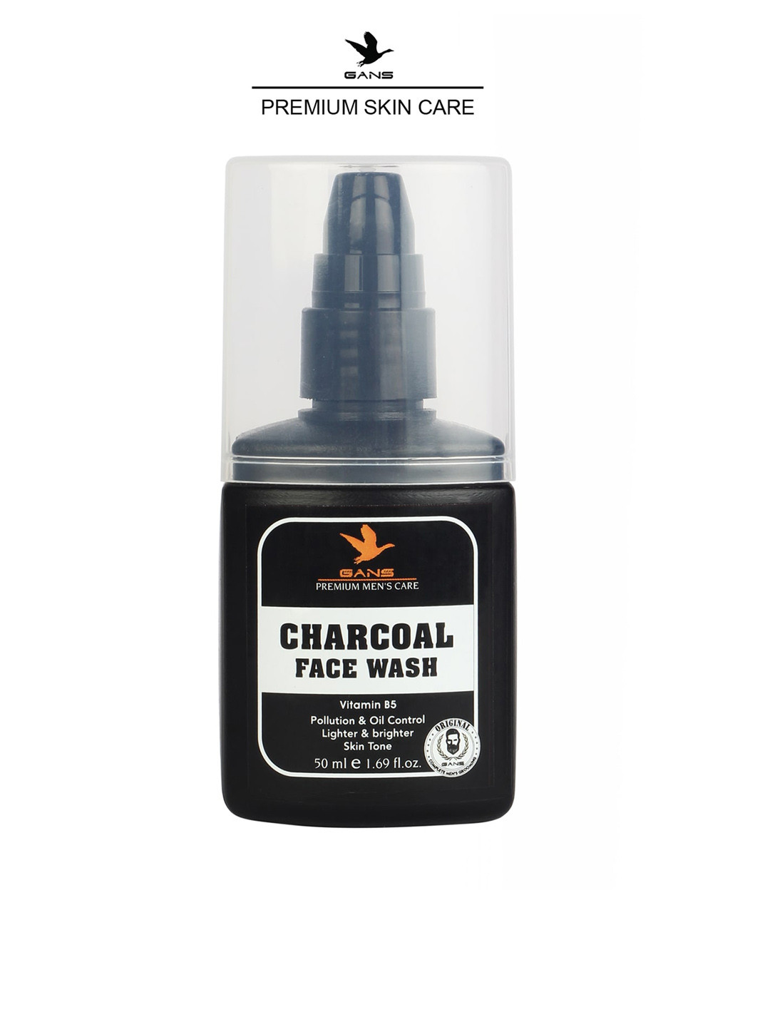 Gans Men Activated Charcoal Face Wash 50ml