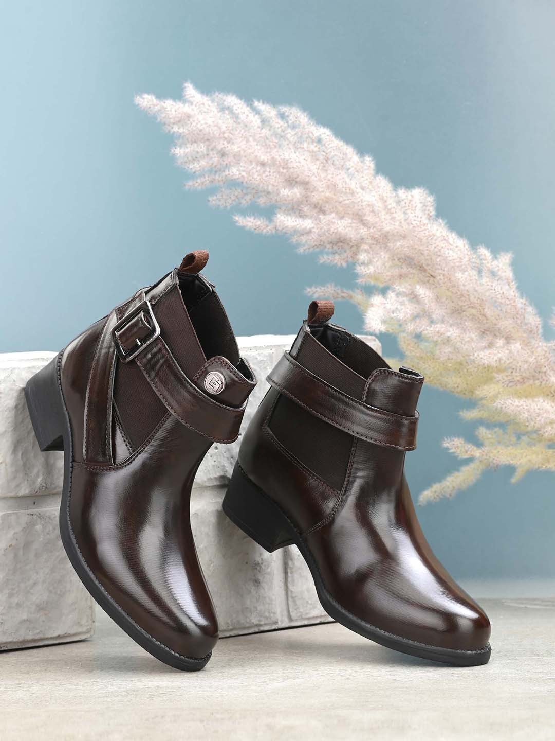 Eego Italy Women Brown Patterned Chelsea Boots