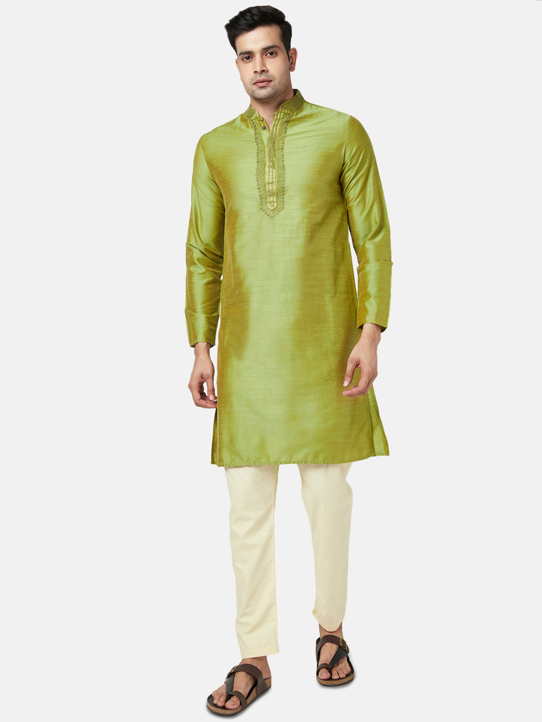 indus route by Pantaloons Men Thread Work Kurta