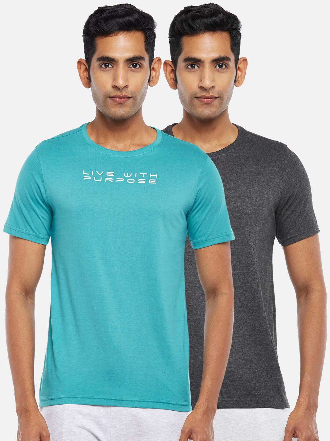 Ajile by Pantaloons Pack Of 2 Typography Printed Cotton T-shirt