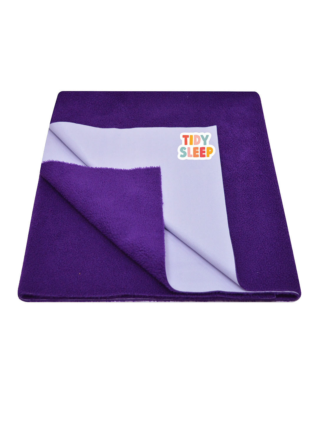 TIDY SLEEP Kids Purple Solid Water Resistant Cotton Mattress Protector