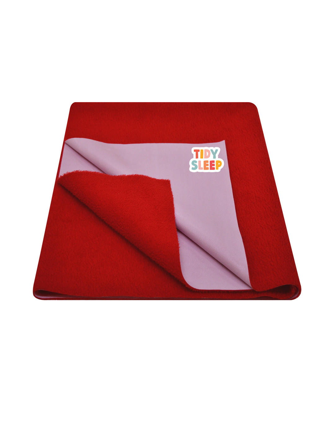 TIDY SLEEP Kids Red Solid Water Resistant Small Cotton Mattress Protector