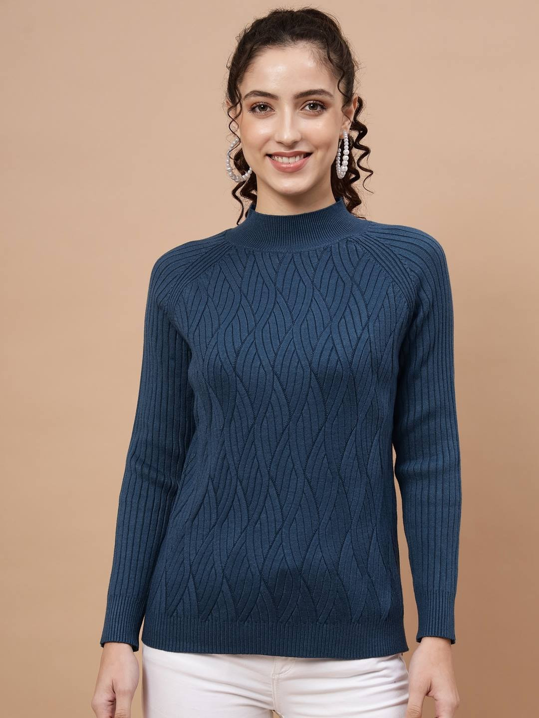 Beatnik Women Cable Knit Pullover