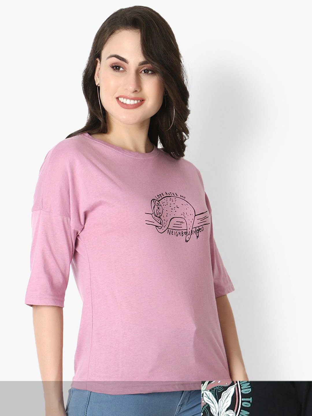 Again fashions Pack Of 2 Typography Printed Cotton T-shirt