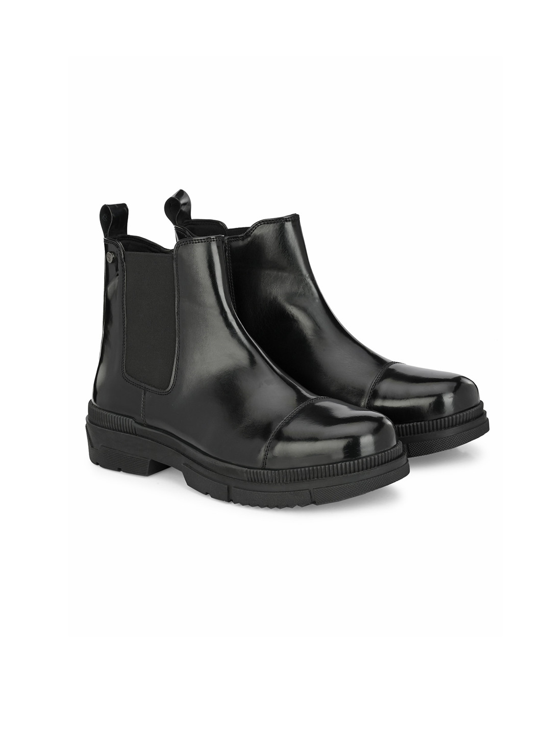 Delize Men Black Solid Blocked Boot
