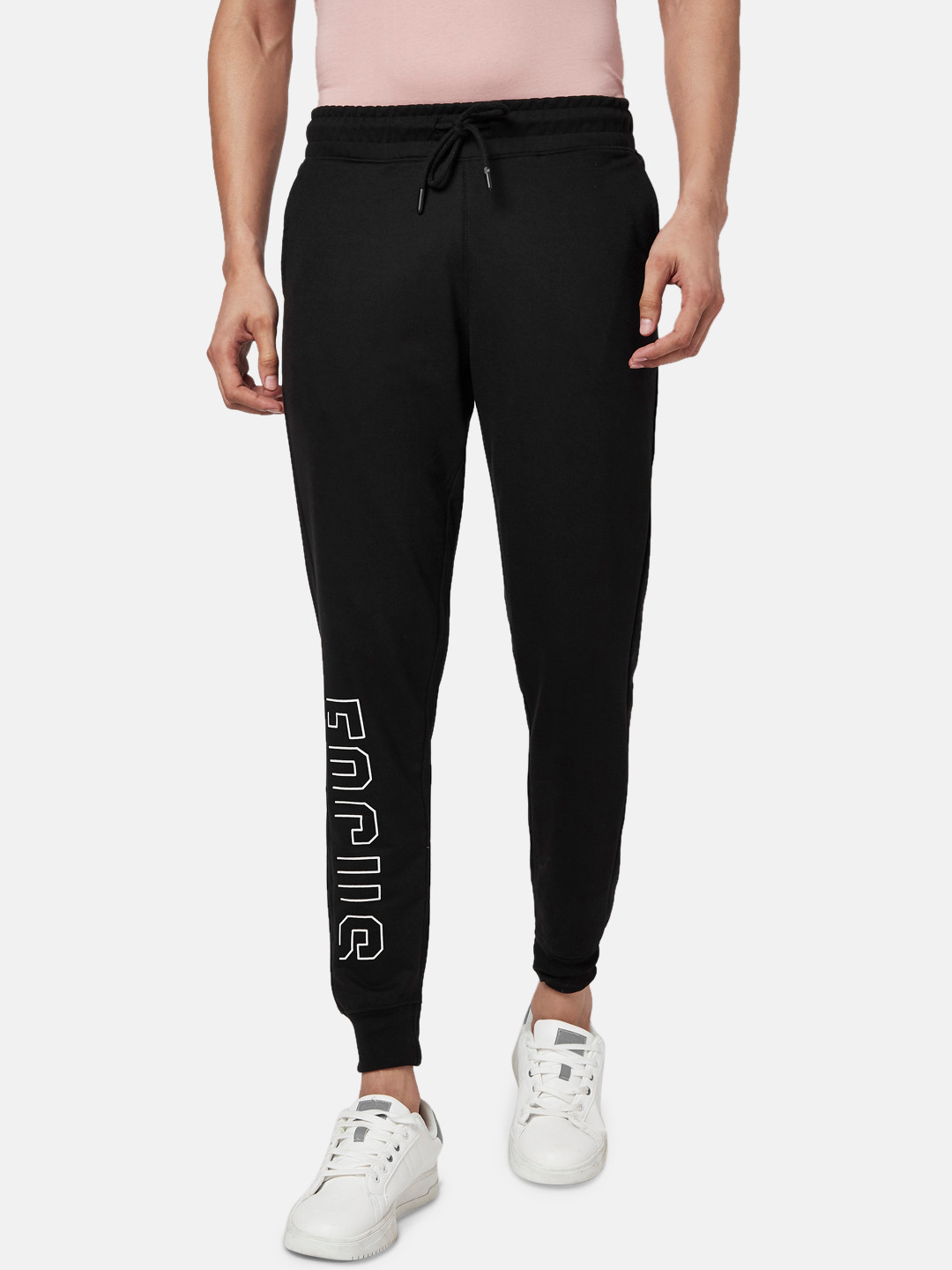 People Men Black Slim Fit Joggers