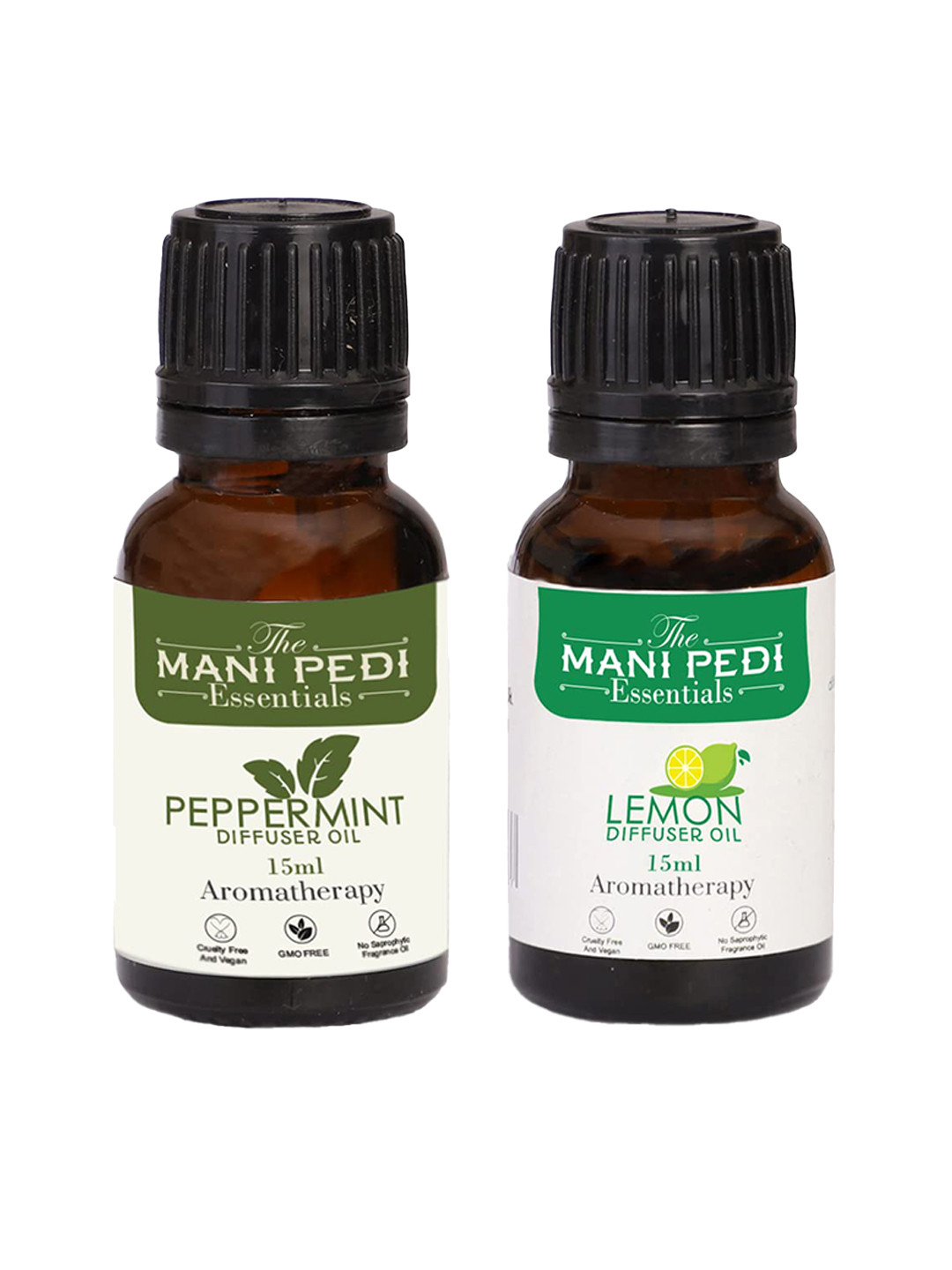 The Mani Pedi Essentials Set Of 2 Grey Peppermint & Lemon Diffuser Aroma Oil Diffusers