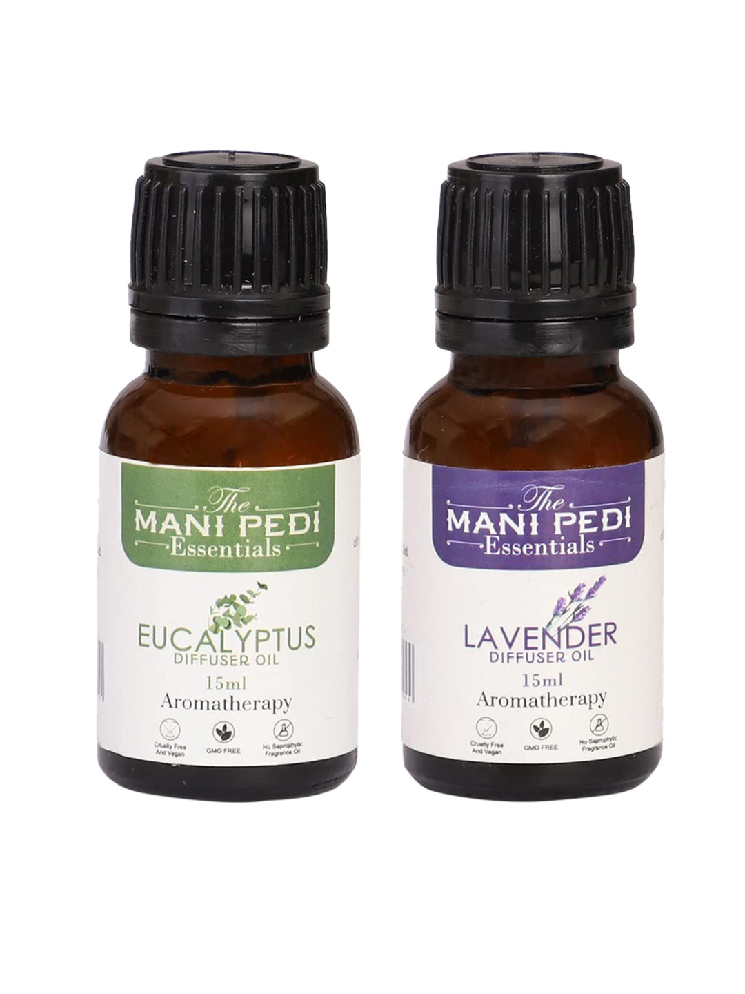 The Mani Pedi Essentials Set Of 2 Eucalyptus & Levander Diffuser Oil 15 ml