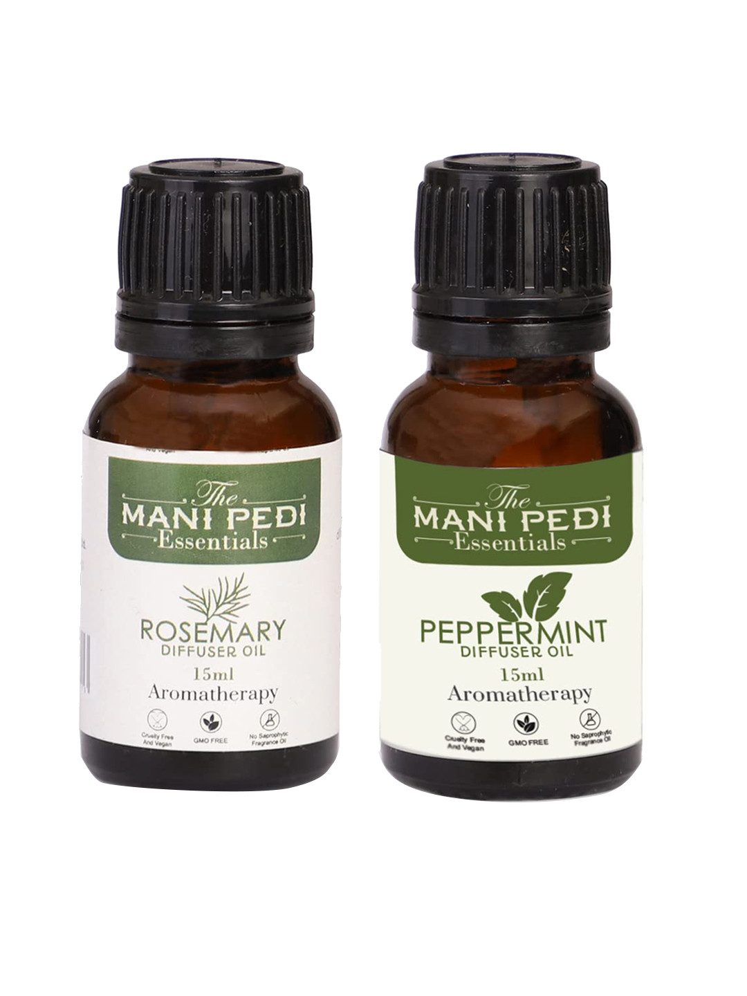 The Mani Pedi Essentials Set Of 2 Rosemary & Peppermint Diffuser Oil 15 ml