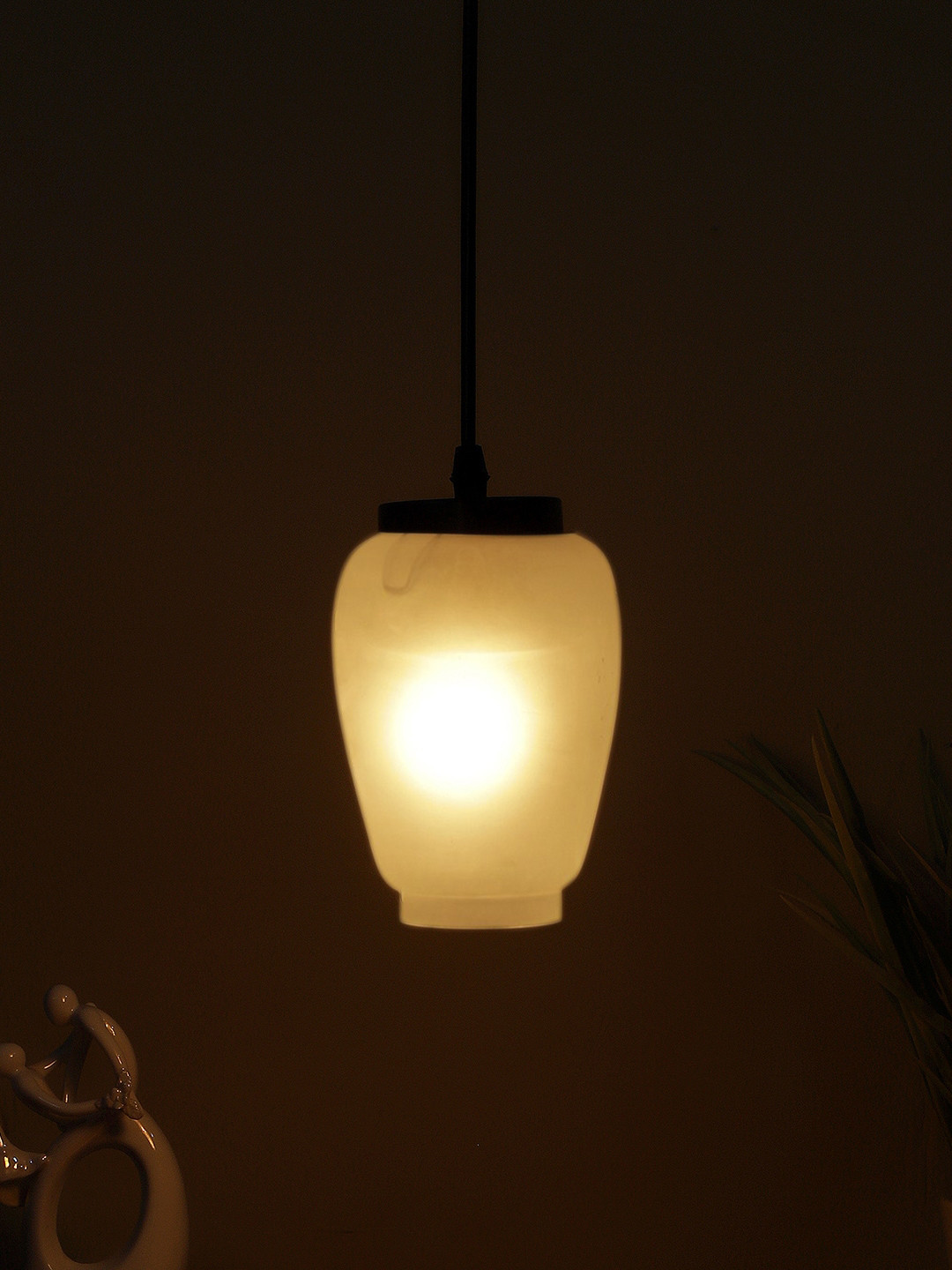 Devansh White Cluster Glass Hanging Lamp