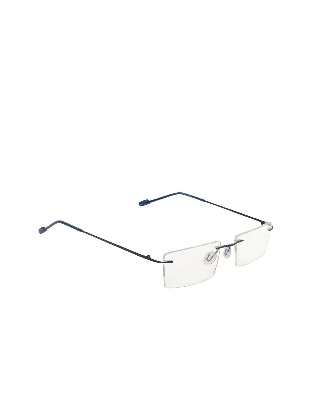 GARTH Unisex Clear Lens & Blue Rectangle Sunglasses With  UV Protected Lens