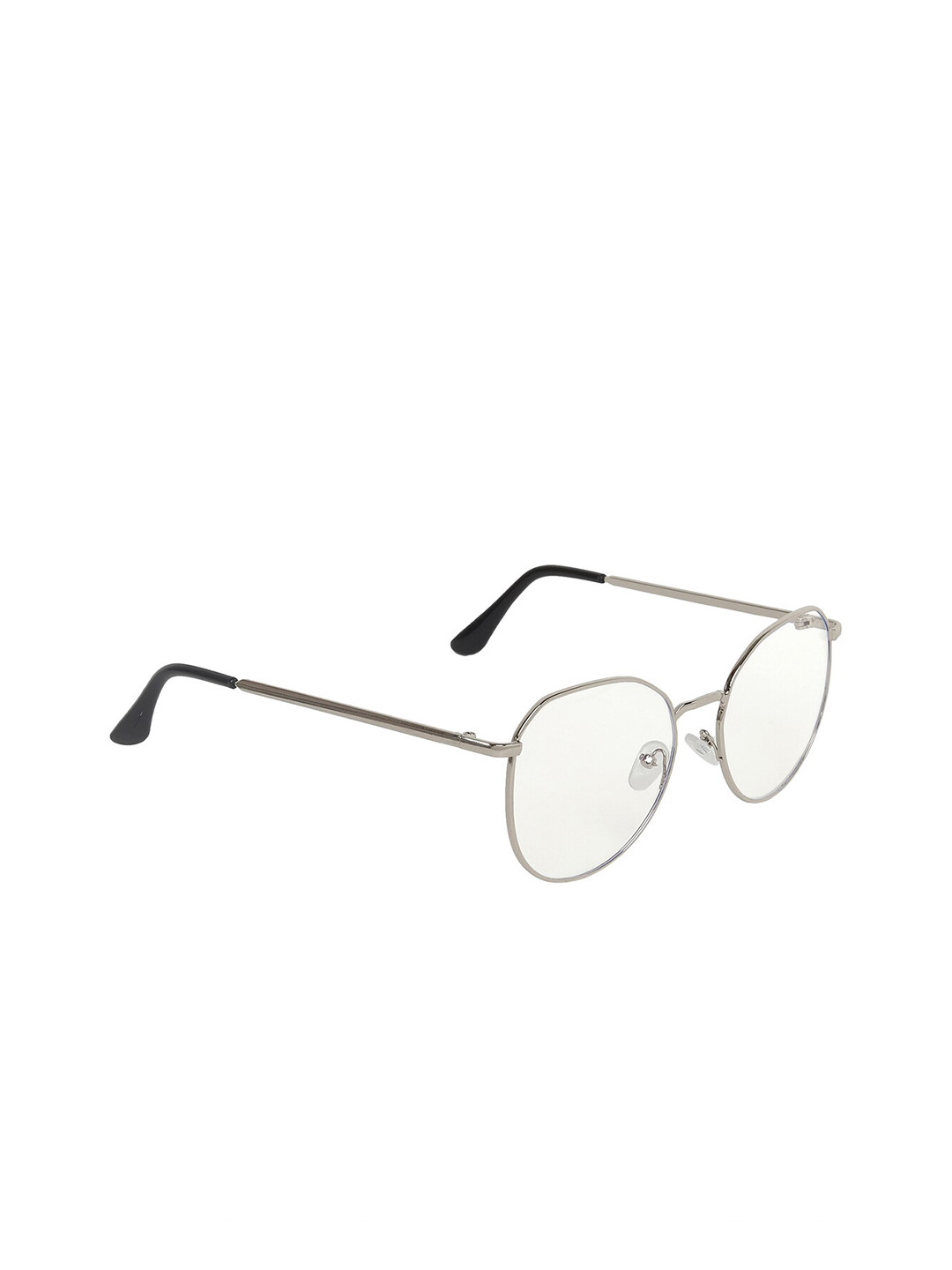 GARTH Unisex Clear Lens & Gunmetal-Toned Other Sunglasses With UV Protected Lens