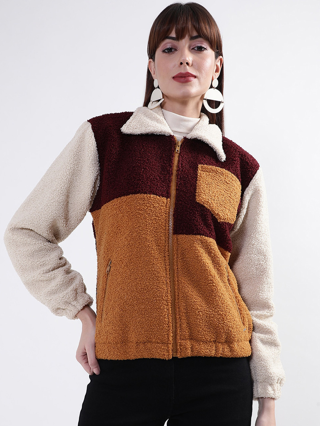 ELLE Colourblocked Tailored Jacket