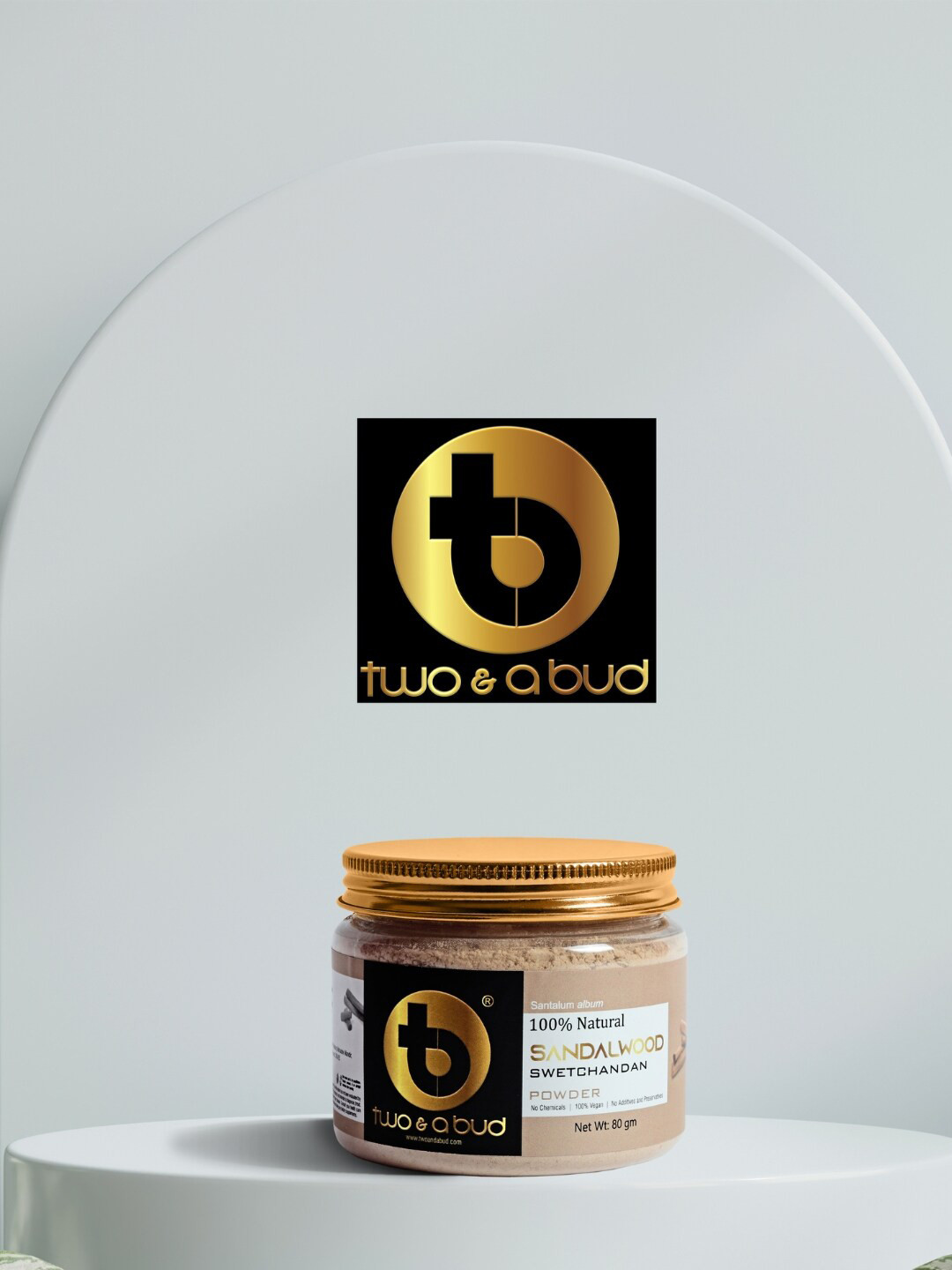 Two & A Bud 100% Natural Sandalwood Powder Mask