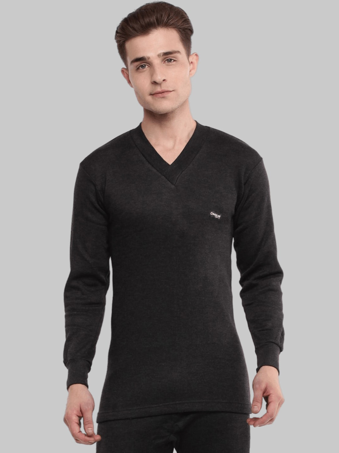 Dollar Men Black Wintercare Thermal T-Shirt