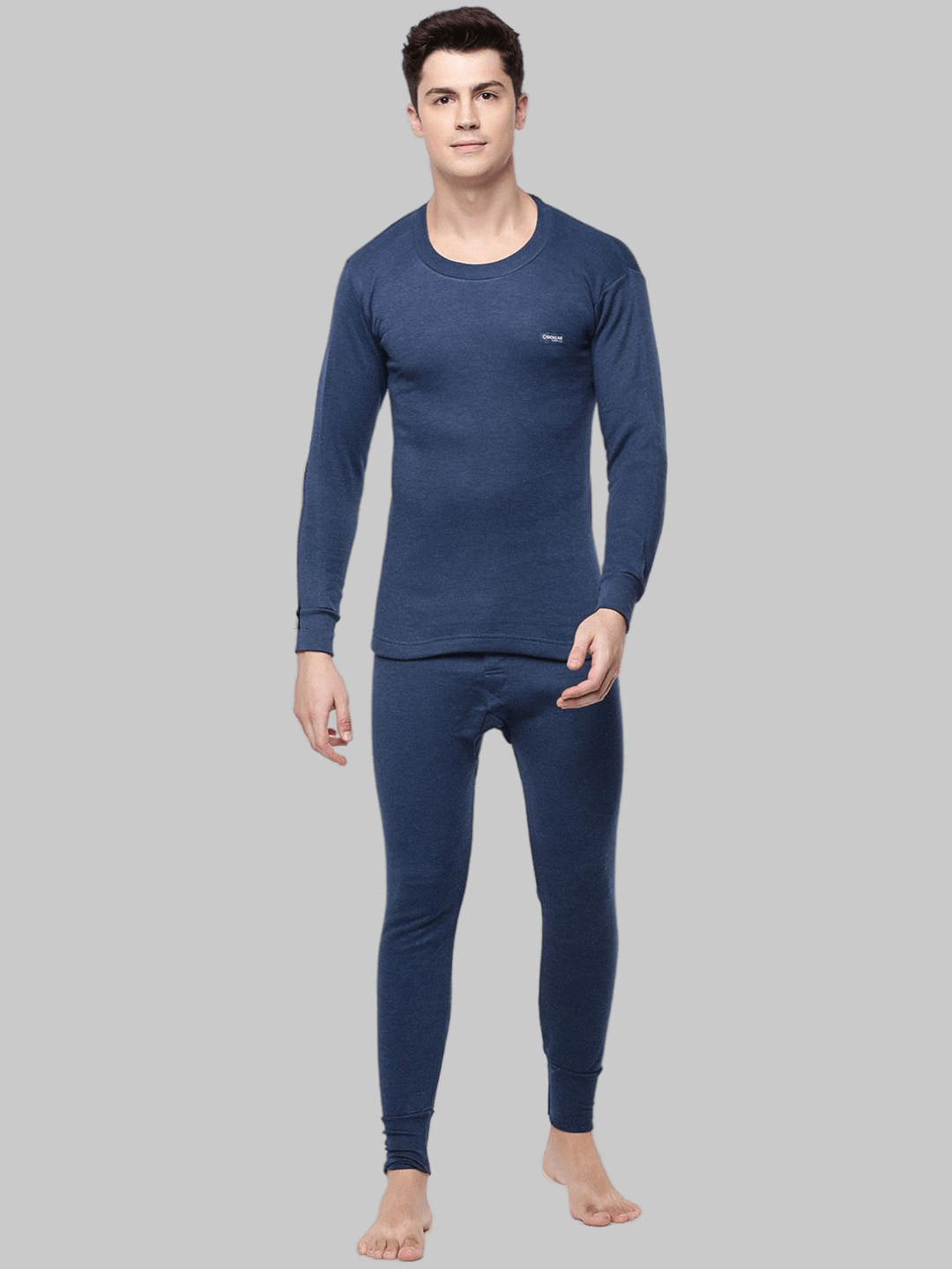 Dollar Men Blue T-Shirt & Bottom Thermal Set