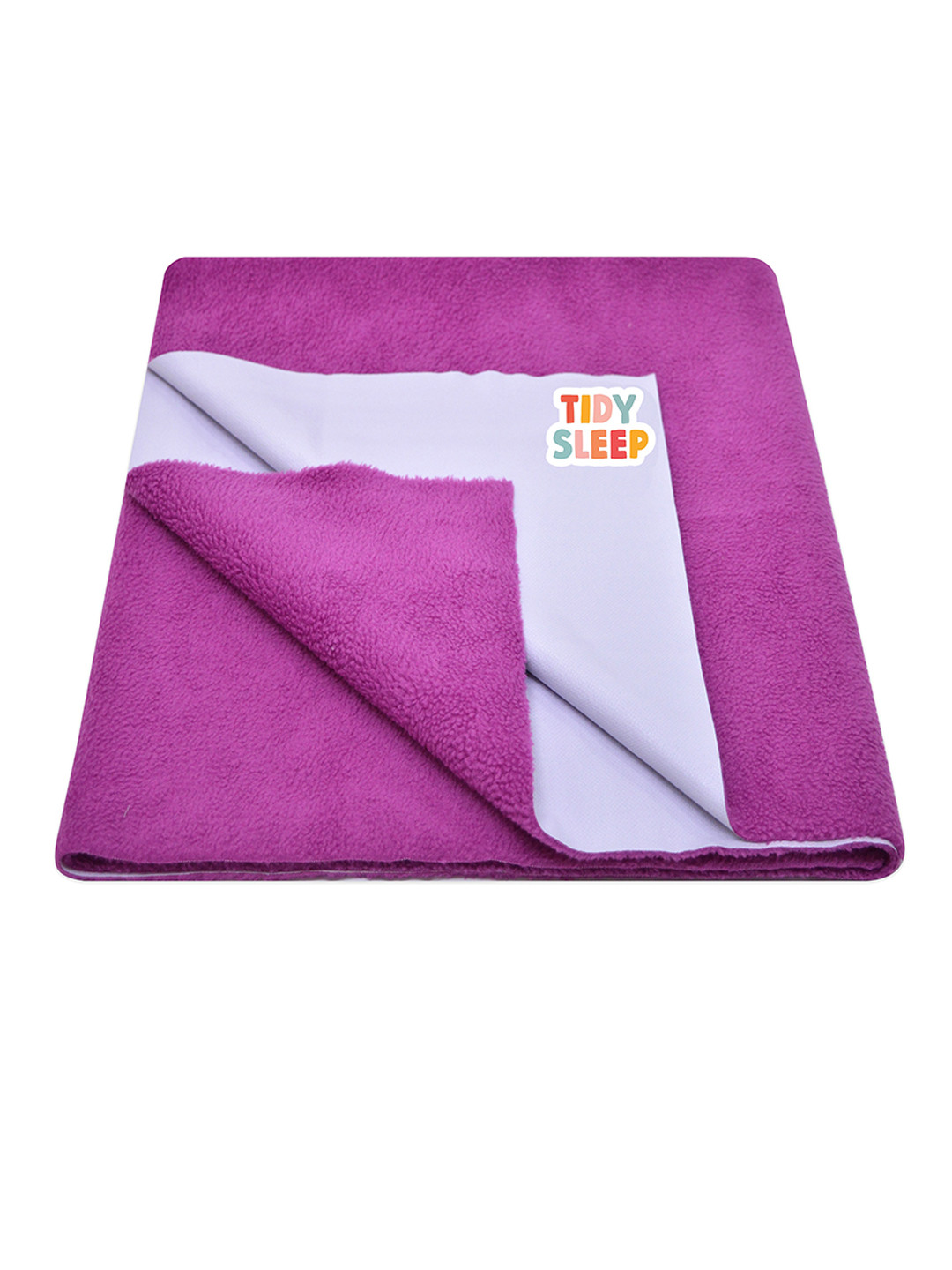 TIDY SLEEP Kids Lavender Solid Fleece Large Water Resistant Baby Dry Sheet