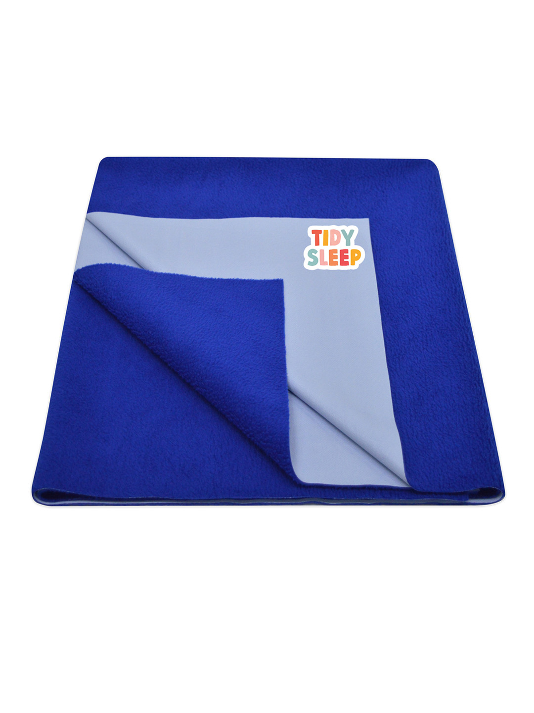 TIDY SLEEP Kids Blue Solid Large Water Resistant Dry Sheet